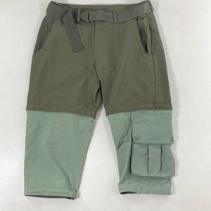 Outdoor Voices Rectrek Zip Off Pants Mens S Green Colorblock Outdoor Cargo